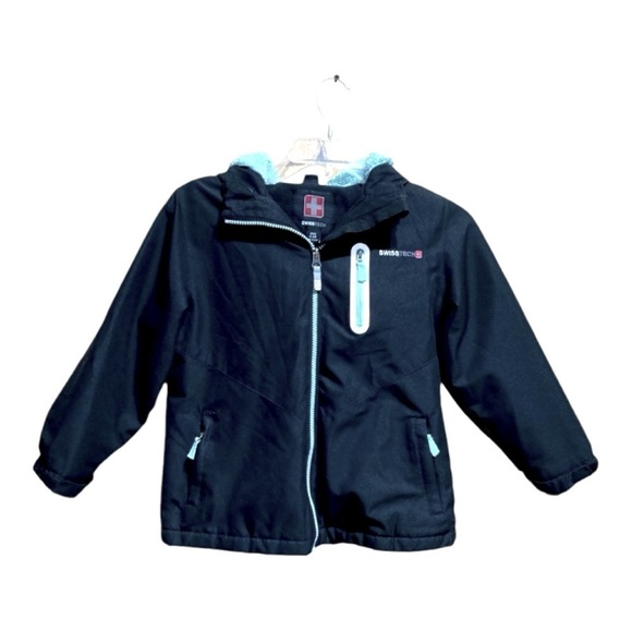 Kids Swiss + Tech Hooded Fleece Lined Parka - Picture 1 of 4